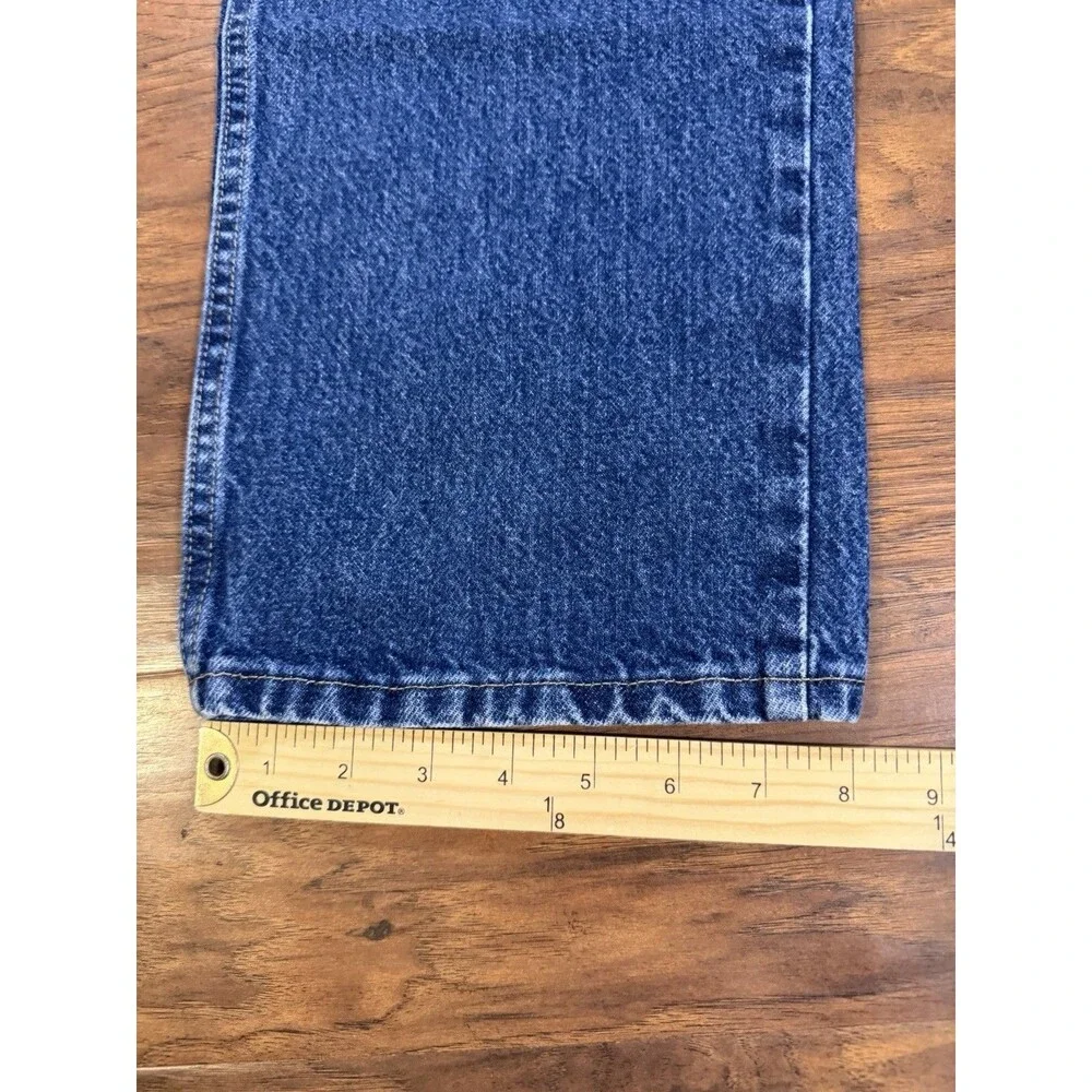 Wrangler Jeans Mens 36x29 Blue Relaxed Fit Boot Cut Straight Denim
